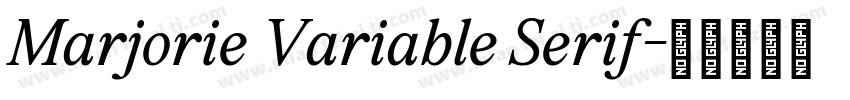 Marjorie Variable Serif字体转换